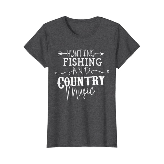 Tiny Nest Womens Hunting Fishing and Country Music Shirt Teen Girl TShirt