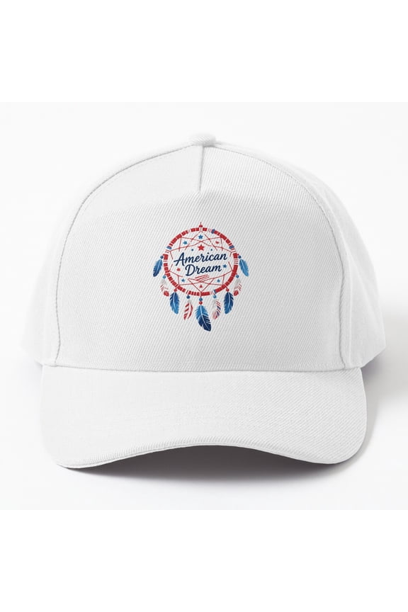 Tiny Nest4Th Of July & Boho Style Design-"American Dream" Patriotic Dream Catcher Cap Baseball Cap, Hats For Men, Gift For Him