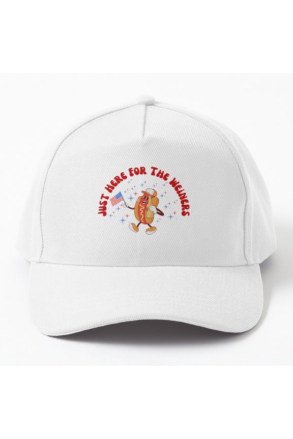 4Th Of July Here For The Weiners Cap Baseball Cap, Hats For Men, Gift For Him