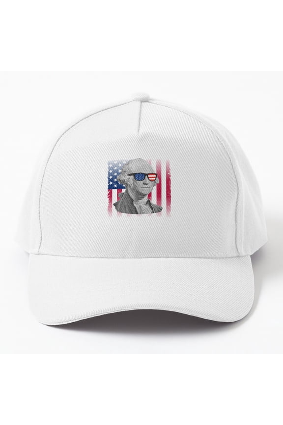 George Washington Patriotic American Flag 4Th Of July Gear Cap Baseball Cap, Hats For Men, Gift For Him