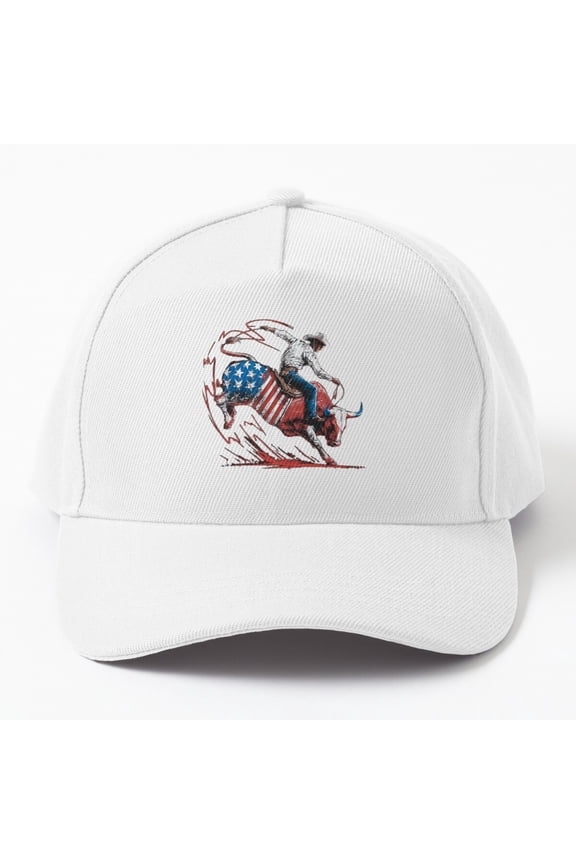 Graffiti American Rodeo Bull Rider Cap Baseball Cap, Hats For Men, Gift For Him