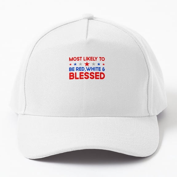 Jahat Most Likely To Be Red White And Blessed Family 4Th Of July Gear Cap Baseball Cap, Hats For Men, Gift For Him