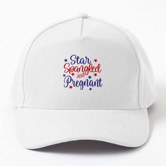 Tiny NestStar Spangled And Pregnant Cap Baseball Cap, Hats For Men, Gift For Him