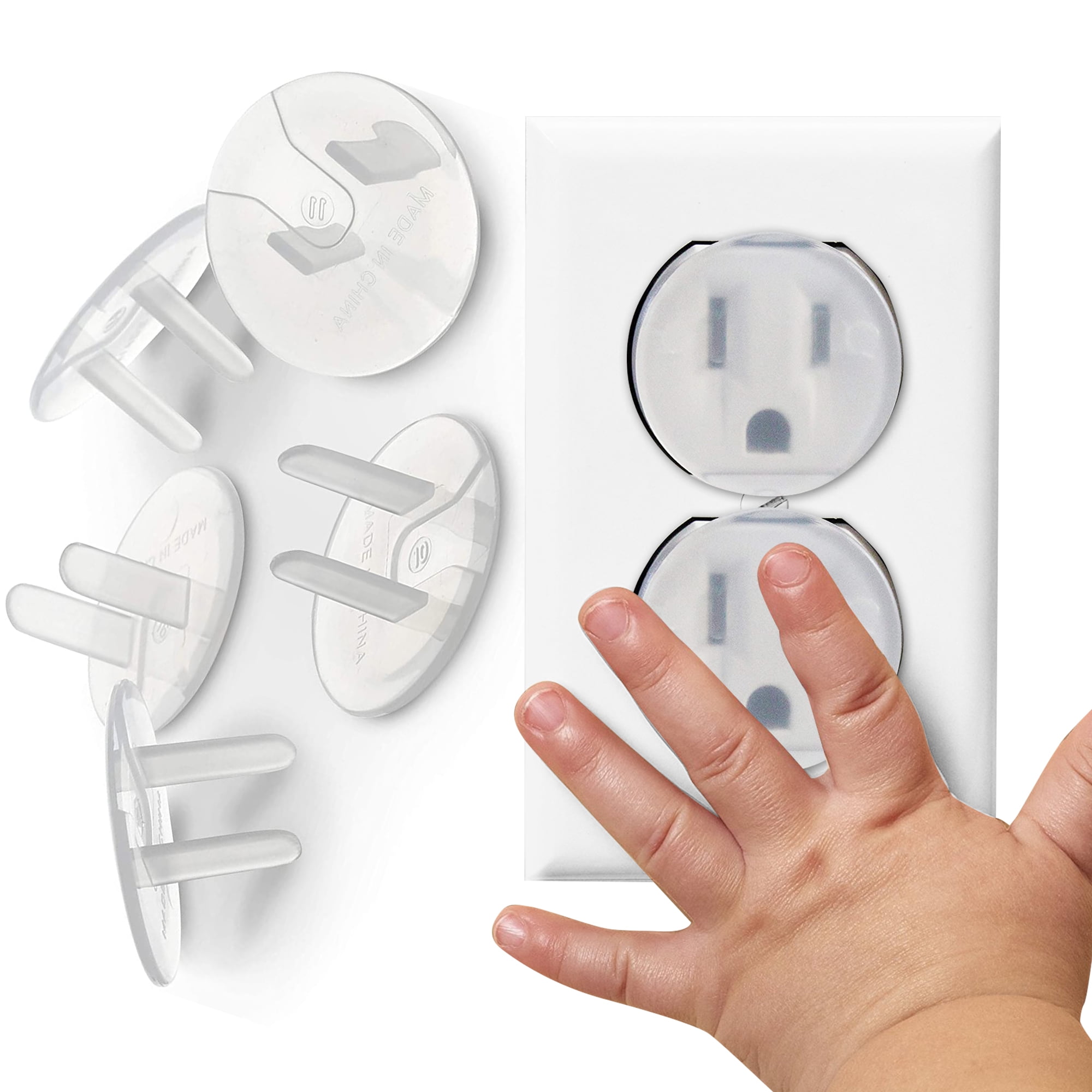 EUDEMON 1 Pack Baby Safety Electrical Outlet Cover Box Childproof Large Plug  Cover for Babyproofing Outlets Easy to Install & Use (Transparent) 
