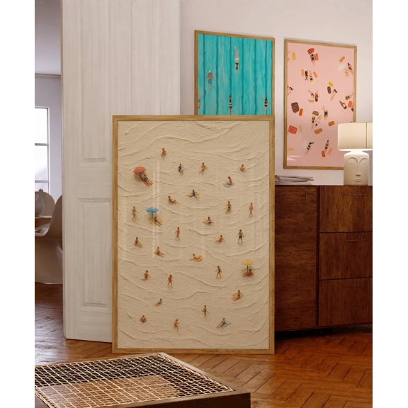 Tiny People Beach Wall Art Print