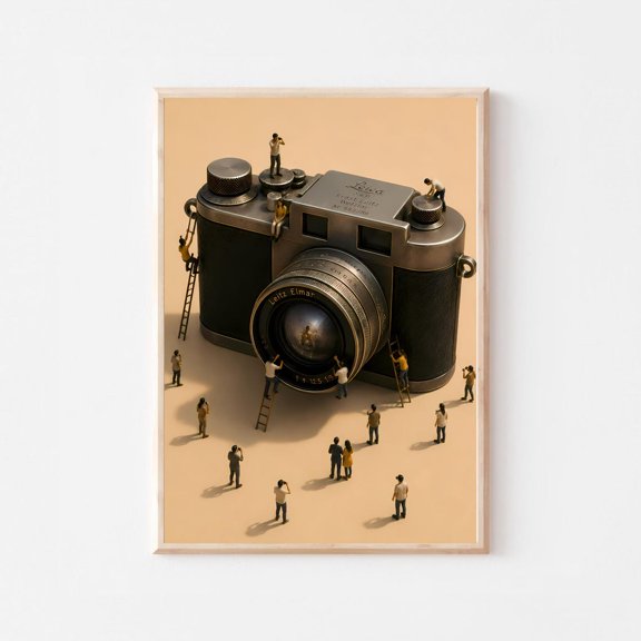 Tiny People Camera Photography Vintage Photographer Gift Decor