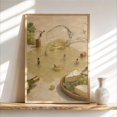 Grape Kitchen Tiny People Swimming In Wine Poster, Surreal White, French, Cheese And ...