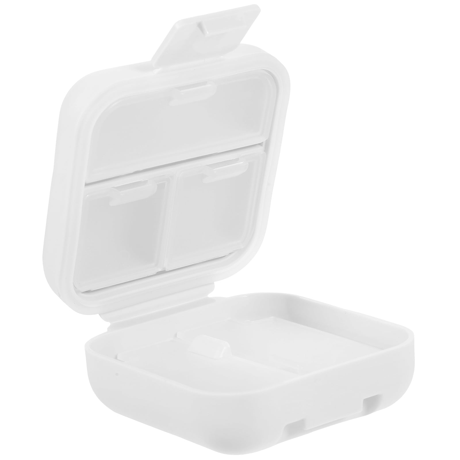 Tiny Pill Box Travel Tablet Case Organizer Elder Small Portable Mini Medicine for The Elderly to Take with You When Going Out Storage (white 8 Grids)