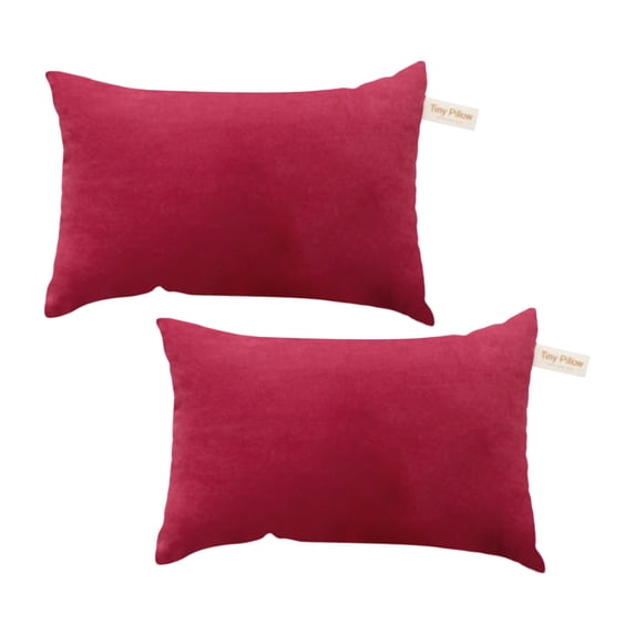 Tiny Pillows, Down Alternative 7"x11" Microfiber Mini Pillow for Travel, Pets,Soft Breathable Tiny Cushion,Machine Washable Small Pillows for Neck, Wrist, Lumbar and Knee(Red)