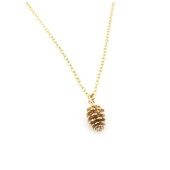 Tiny Pinecone Charm Necklace - 14k Gold Filled Jewelry