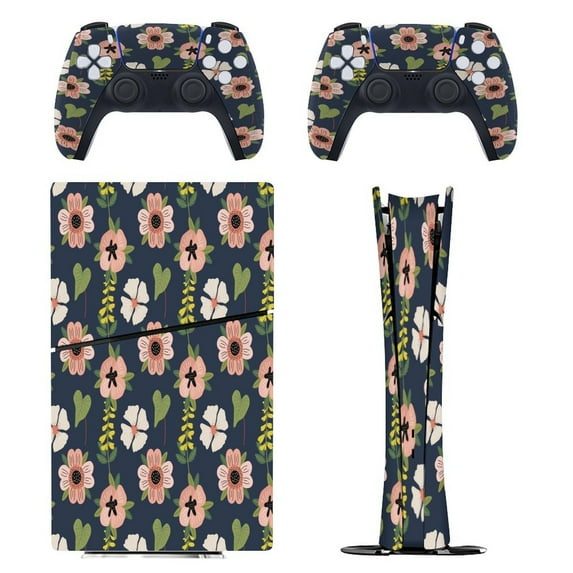 Tiny Pink Flower PS5/PS5 Slim Digital Disc Skin Sticker For Console And Controller Skins