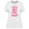 thumbnail image 1 of Tiny Pink Pig Cartoon T-Shirt Women -Image by Shutterstock, Female x-Large, 1 of 2