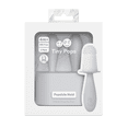 thumbnail image 1 of ezpz Tiny Pops (Pewter) - Popsicle Mold Set with Wands for Infants 4 Months + - Two Pack - Baby Essentials, 1 of 7