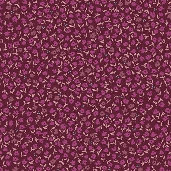 Tiny Purple Floral Promenade Plum fabric - Mayfair AGF cotton Sold by the Quarter Yard