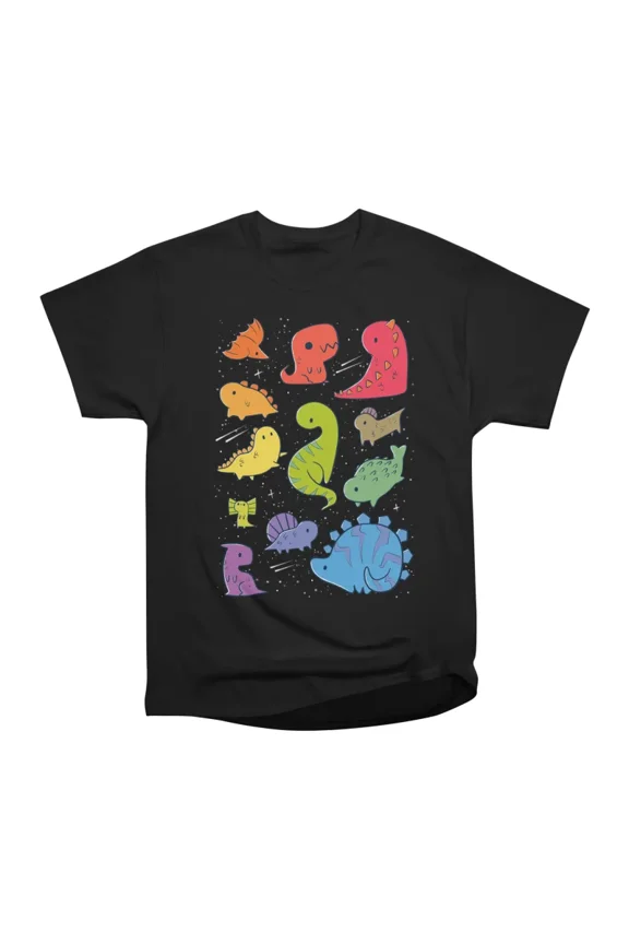 Tiny Rainbow Dinosaurs T-Shirt Tee Gift For Him Merch For Her Apparel For Friend