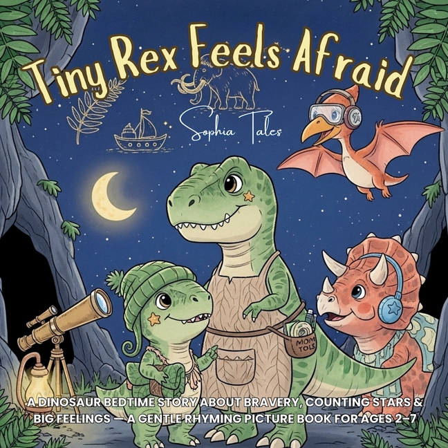 Tiny Rex Adventures Tiny Rex Feels Afraid: A Dinosaur Bedtime Story about Bravery, Counting Stars & Big Feelings - a Gentle Rhyming Picture , Book 1, (Paperback)