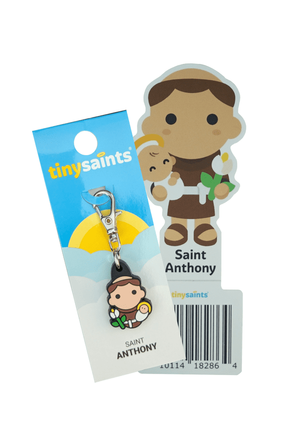 Saint Anthony Charm & Vinyl Sticker NEW