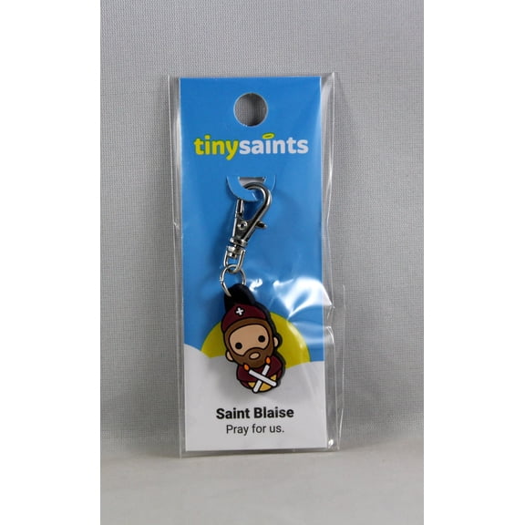 Tiny Saints Saint Blaise CHARM - Bracelets, Backpacks, Purses Gifts NEW