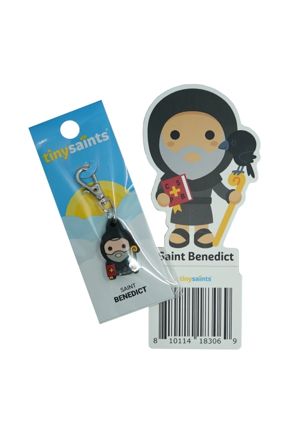 St. Benedict Charm & Vinyl Sticker NEW