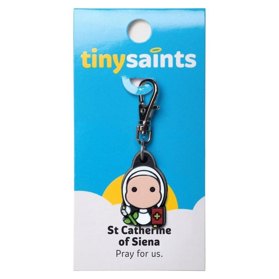 Tiny Saints St. Catherine of Siena CHARM Paracord, Bracelets, Backpacks, Purses Gifts NEW