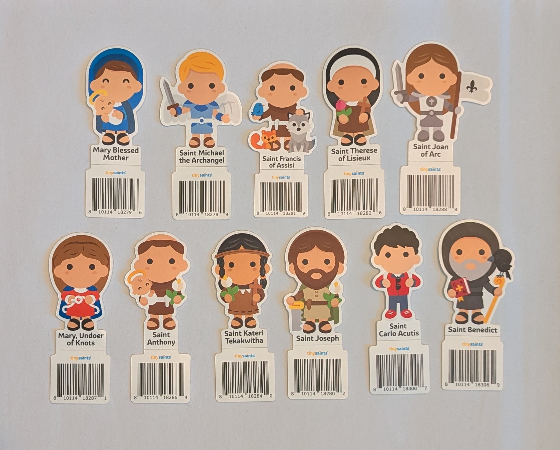 Tiny Saints Vinyl Sticker Set of 11 NEW