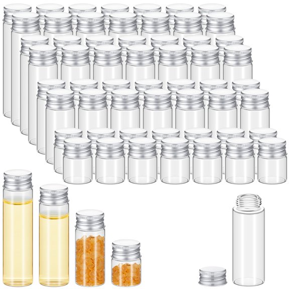 Tiny Sample Containers Silver Caps 4 ml 100 Count Food Storage