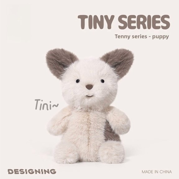 Tiny Series Plush Toy Set, Cute Fluffy Elephant & Rabbit Stuffed Animals, Soft Huggable Plushies for Kids and Collectors
