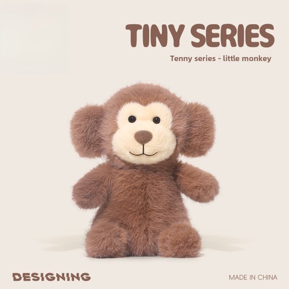 Tiny Series Plush Toy Set, Cute Fluffy Elephant & Rabbit Stuffed Animals, Soft Huggable Plushies for Kids and Collectors