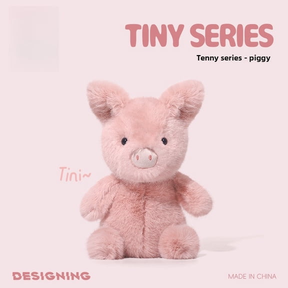 Tiny Series Plush Toy Set, Cute Fluffy Elephant & Rabbit Stuffed Animals, Soft Huggable Plushies for Kids and Collectors