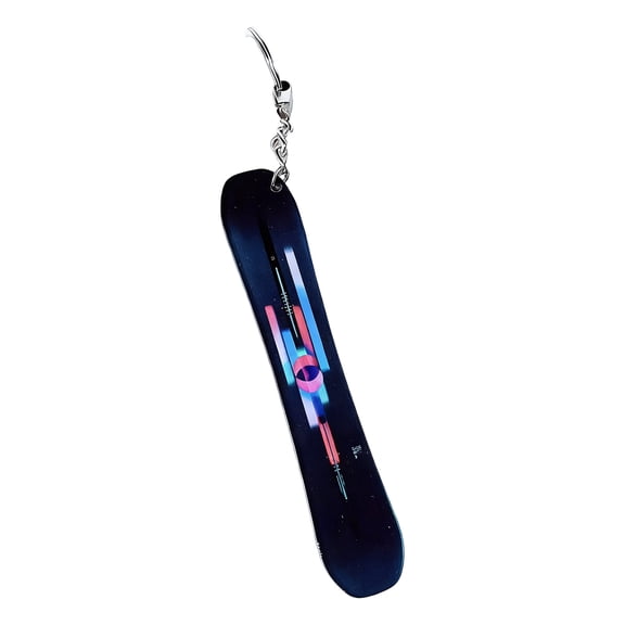 Tiny Ski Board Keychain Shatterproof Acrylic Keyring Charm Key Organiser Accessories For Backpack Bag Luggage Decoration