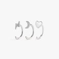 thumbnail image 1 of Tiny Sleeper Plain Half Hoop Huggie Earrings, 1 of 8