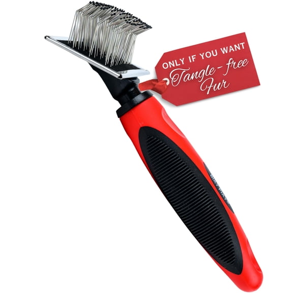 Tiny Slicker Brush For Dogs - Protected Pins Extra Comfort 1 Inch Easy Detangling Long Hair Dog Cats Doodle Goldendoodle