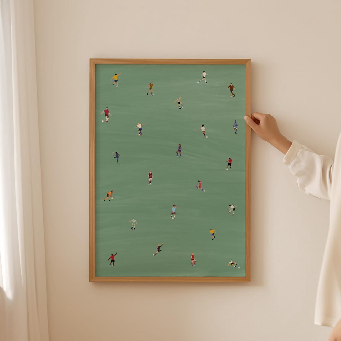 Tiny Soccer Players Minimalist People Soccer Player Modern Home Office Photo Inspiration