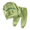 thumbnail image 1 of Tiny Sparkle Baby Boy Outfits Girls Long Sleeve Cute 3D Animals Pullover Sweatshirt Pants Set Baby Girl Clothes Green 3-4Years, 1 of 4