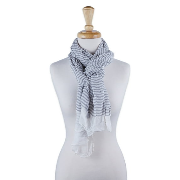 Tiny Stripe Insect Shield Scarf - Gray