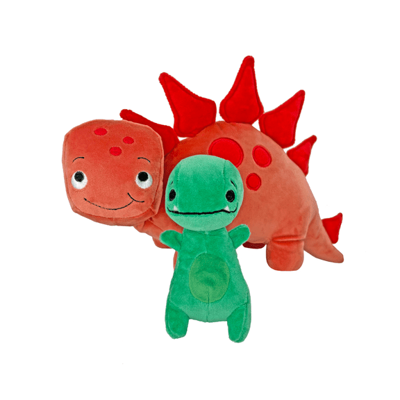 Tiny T. Rex and Pointy 12.5" Plush Pair