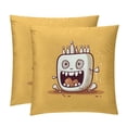 thumbnail image 1 of Tiny Teeth Chair Pillow Covers Set with Velvet Material, Unique Patterns, 16x16, 18x18, 20x20 Inches, 2 Items Included for Throw Pillows, Pillow Inserts, 1 of 6