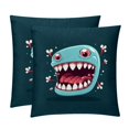 thumbnail image 1 of Tiny Teeth Elegant Velvet Throw Pillow Covers Set with Unique Patterns - 16x16", 18x18", 20x20" - Pack of 2 for Chair Pillow Covers and Various Occasions, 1 of 6