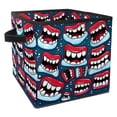 thumbnail image 1 of Tiny Teeth Foldable Storage Basket with Handle, 10.8"x10.5"x10.6", Large Capacity - Storage Box, Storage Cubes, Toy Box Included, 1 of 6