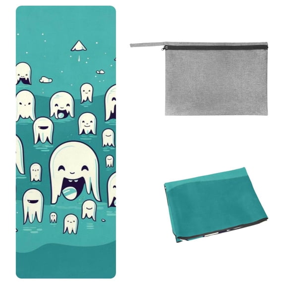 Tiny Teeth Gym Towel with Storage Bag, 72.8"x26.8", Suitable for Yoga, Pilates, Fitness, etc. - Yoga Mat Towel, Yoga Towels, Yoga Towel