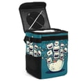 thumbnail image 1 of Tiny Teeth Leak-Proof Foldable Car Garbage Can with Lid and Hanging Storage Bag, 1 of 6