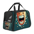thumbnail image 1 of Tiny Teeth Sherpa Pet Bag 900D Oxford Cloth Fabric 17x10x11.8 in Nylon Webbing Base Material - Ideal for Travel and Outdoor Activities, 1 of 7