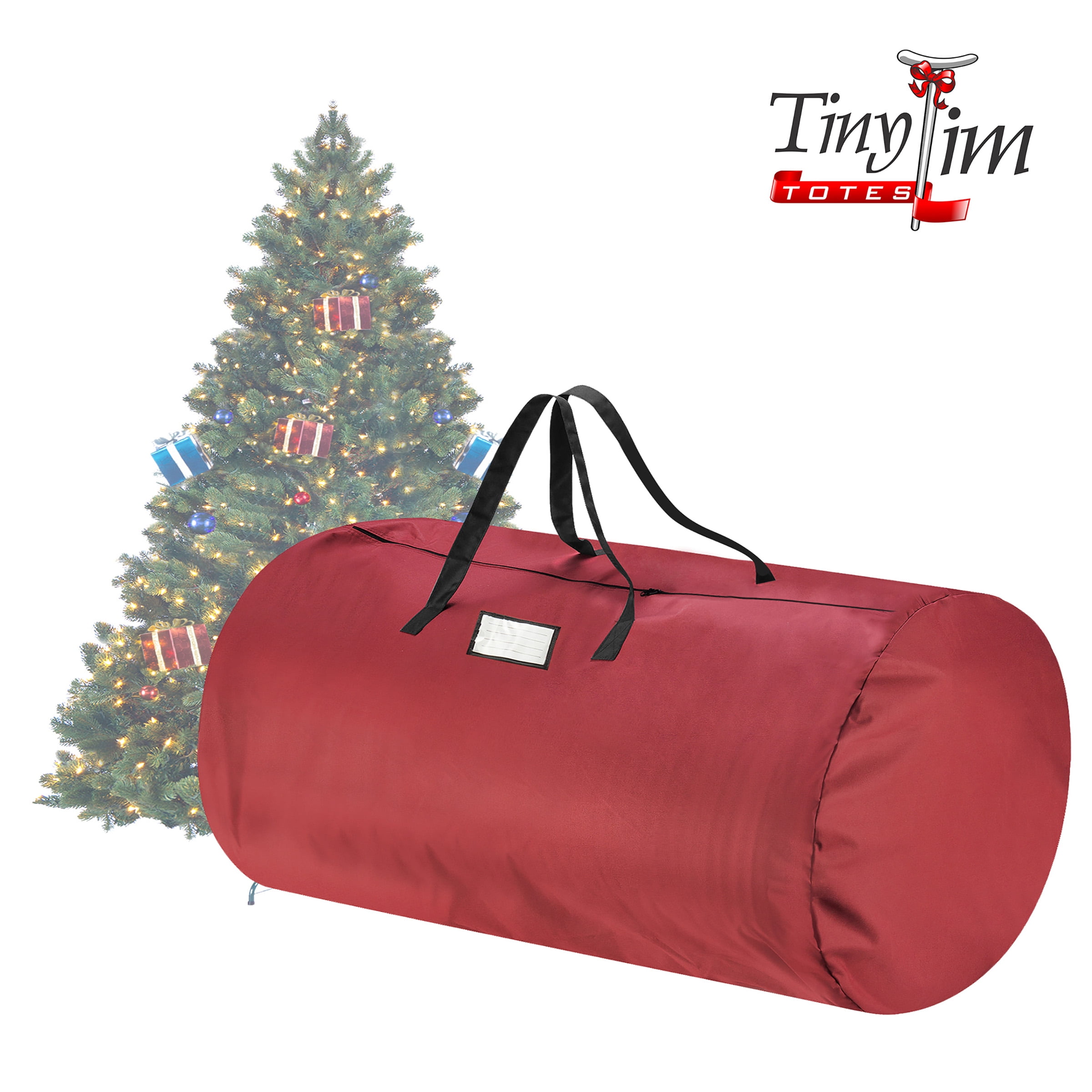Tiny Tim Totes Canvas Christmas Tree Storage Bag Extra Large For 9 Foot Tree Red
