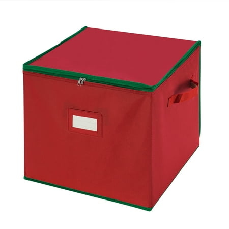 Tiny Tim Totes Ornament Storage Box, Red