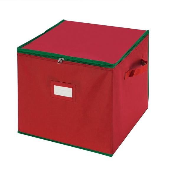 Tiny Tim Totes Ornament Storage Box, Red
