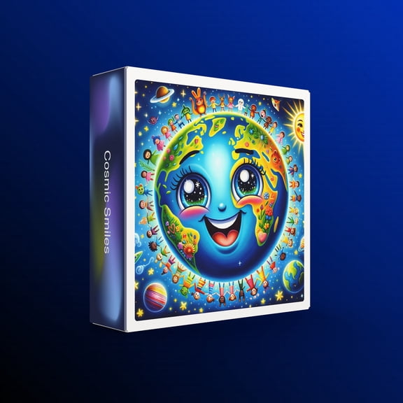 Tiny Tinkers 1000 Piece Jigsaw Puzzle  'Cosmic Smiles' Happy Earth Space Scene
