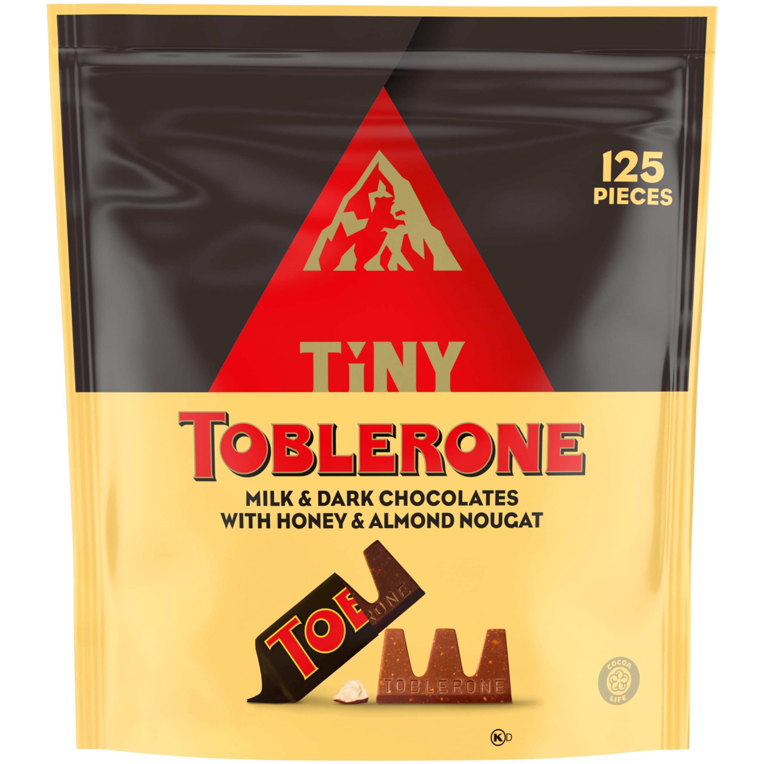 Tiny Toblerone Chocolate Gift Bag Variety Pack (Milk Chocolate And Dark