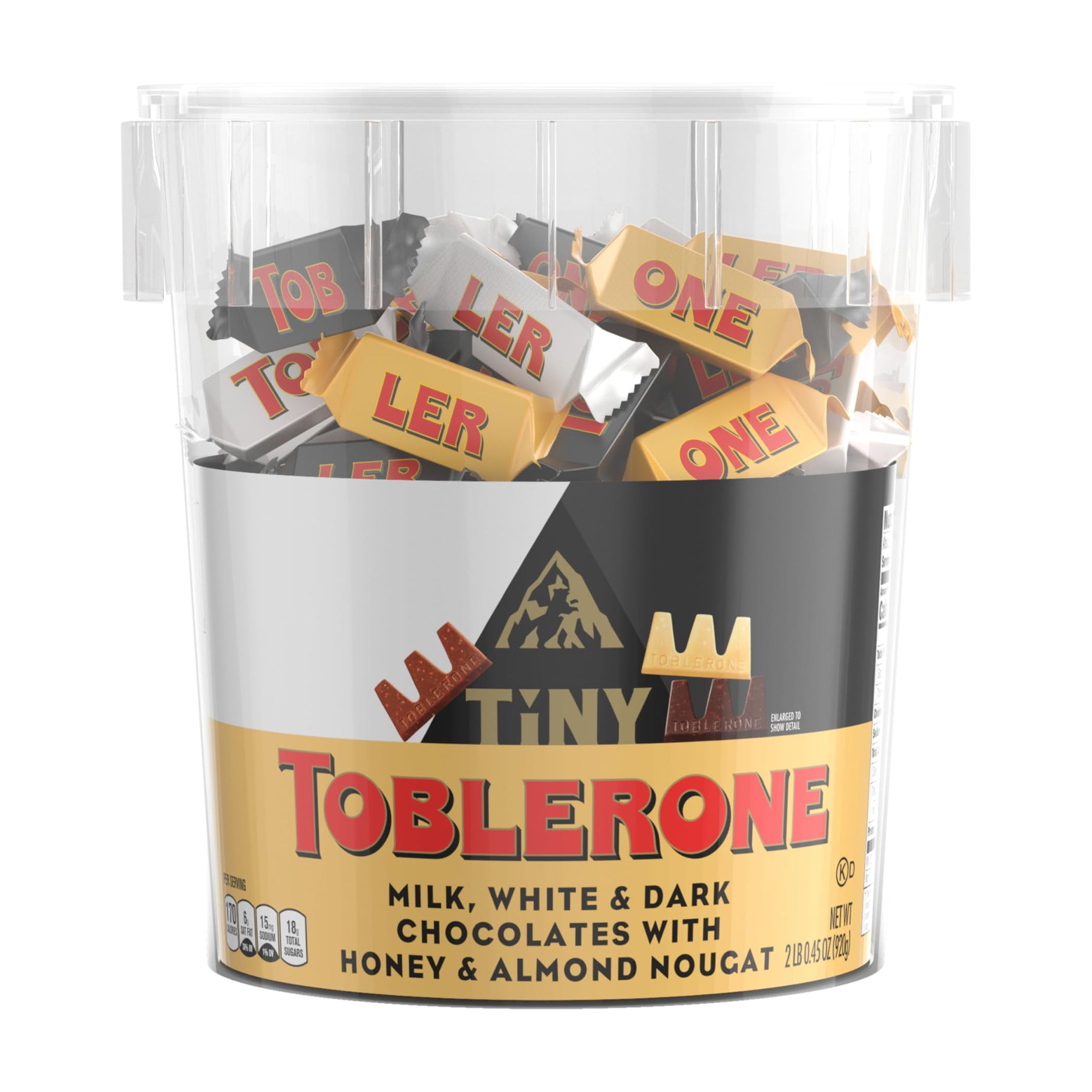 Tiny Toblerone Chocolate Variety Pack (Milk, Dark, And White Chocolate