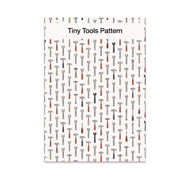 Tiny Tools Pattern Wall Art - DIY Enthusiast - 13x19 Poster Print