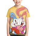 thumbnail image 1 of Tiny Toons Looniversity Cartoon Teen T-Shirt Crewneck Short Sleeve Double-Sided Print Summer Tee Shirts Top For Youth Boys Girls Children Large, 1 of 7